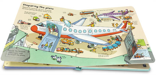英文原版 Usborne Look Inside An Airport 揭秘机场幼儿版 看里面系列 机场百科 商品图0