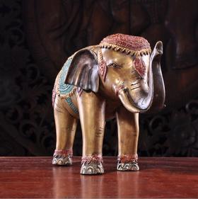 泰国铜质大象动物摆件酒店桑拿会所软装办公桌面装饰