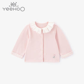 英氏婴儿衣服女宝宝粉色纯棉开衫春居宝宝外套童装 YZJDJ30001A01