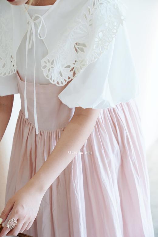 FRANCESCA AMAM LABEL粉/黑/白吊带裙 商品图10