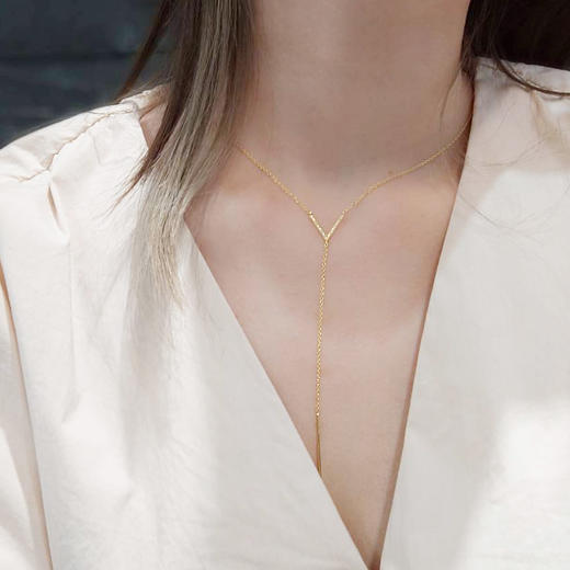 北京仓｜TASHI-Zircon-V Bar 项链［加拿大设计师］ 商品图4