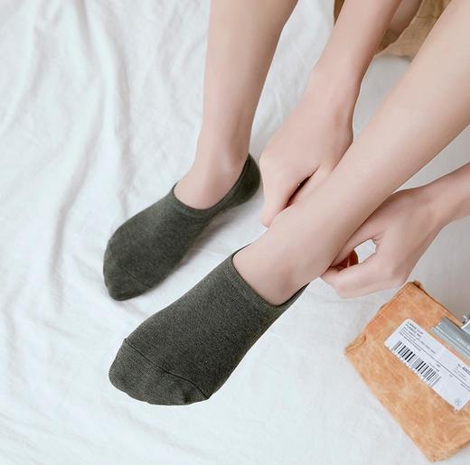 【女袜】夏季棉薄款隐形纯色短袜浅口透气防滑船袜 商品图1