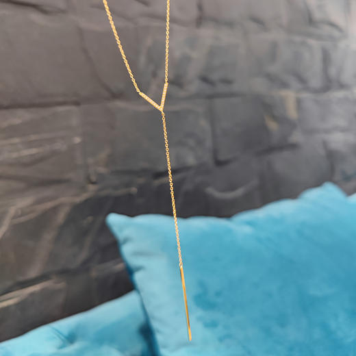 北京仓｜TASHI-Zircon-V Bar 项链［加拿大设计师］ 商品图3