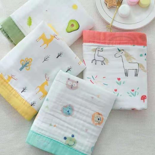 夏季薄款纱布浴巾无荧光新生婴儿双层高密纯棉盖毯包巾儿童被抱被 商品图2