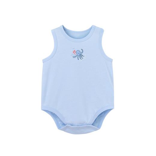 英氏男宝宝纯棉家居20夏季三角哈衣连体背心裆哈YZJMJ20007A01 商品图7