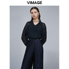 VIMAGE纬漫纪夏季新款V领气质长袖个性网纱衬衫V1513120小上衣 商品缩略图2
