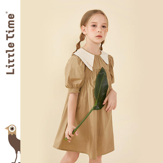 littletime女童连衣裙夏装新款法式薄款纯棉韩版中大儿童裙子 商品图3