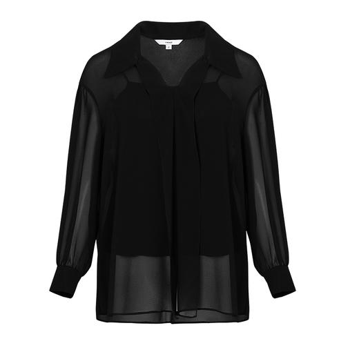 VIMAGE纬漫纪夏季新款V领气质长袖个性网纱衬衫V1513120小上衣 商品图5