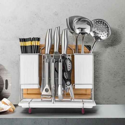 Debo德铂西弗勒斯全套厨房刀具砧板筷子铲勺套装25件套 商品图0