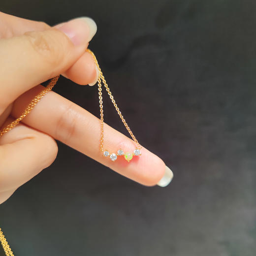 北京仓｜TASHI-Opal-天然欧泊 火彩锆石 项链［加拿大设计师］ 商品图5