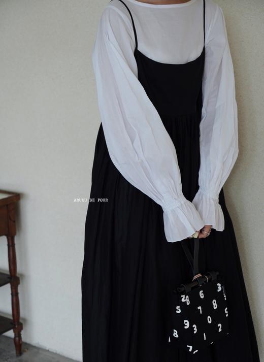 FRANCESCA AMAM LABEL粉/黑/白吊带裙 商品图9