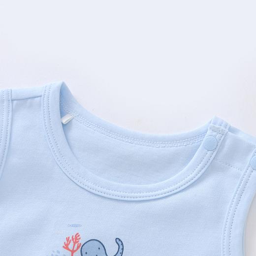 英氏男宝宝纯棉家居20夏季三角哈衣连体背心裆哈YZJMJ20007A01 商品图2