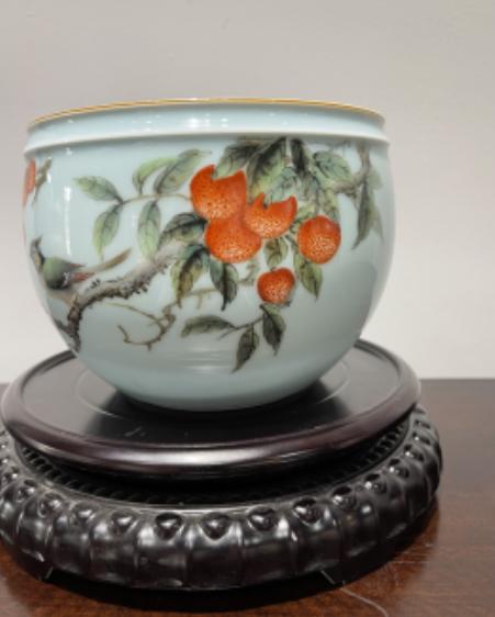 冯云峰：粉彩大吉大利聚宝缸 商品图0