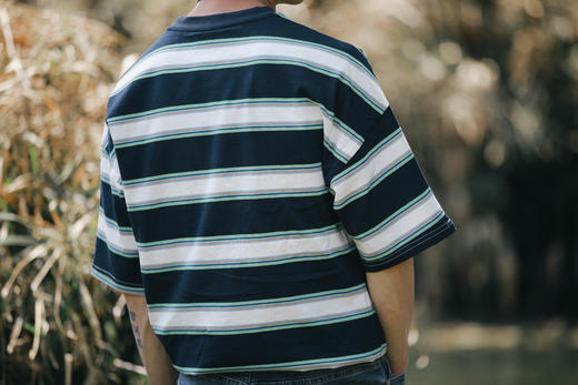 125412387 条纹拼接T恤 商品图2