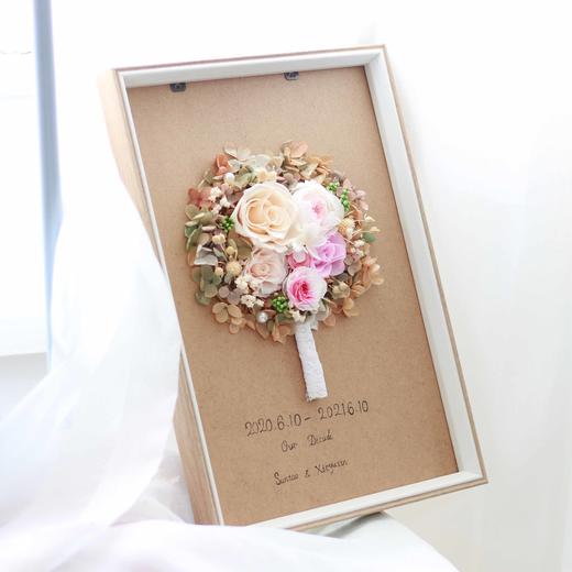 【钟情手捧花永生花相框】（38*29cm） 商品图4