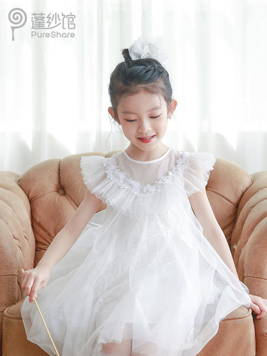 非质量问题不退换哦~pureshare 女童连衣裙公主裙夏新款蓬蓬纱裙洋气可爱生日礼服-紫霞仙子 商品图5