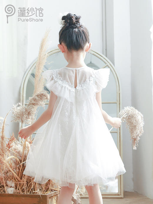 非质量问题不退换哦~pureshare 女童连衣裙公主裙夏新款蓬蓬纱裙洋气可爱生日礼服-紫霞仙子 商品图3