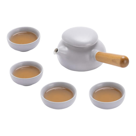 哲品 拾趣功夫茶具陶瓷茶壶茶杯一壶四杯茶具家用茶具茶盘套装 商品图3