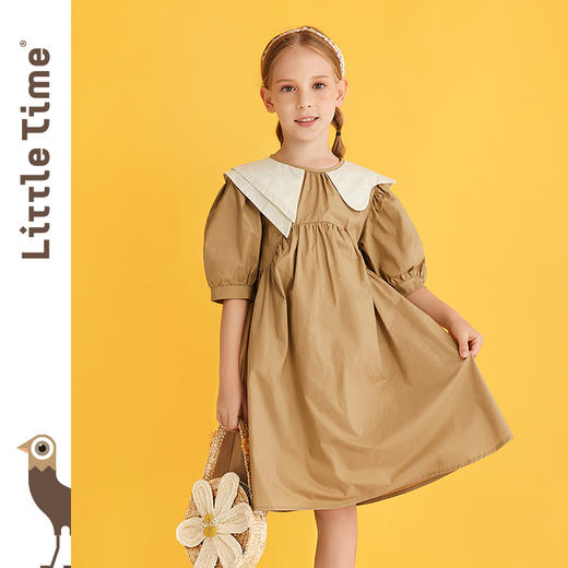 littletime女童连衣裙夏装新款法式薄款纯棉韩版中大儿童裙子 商品图1