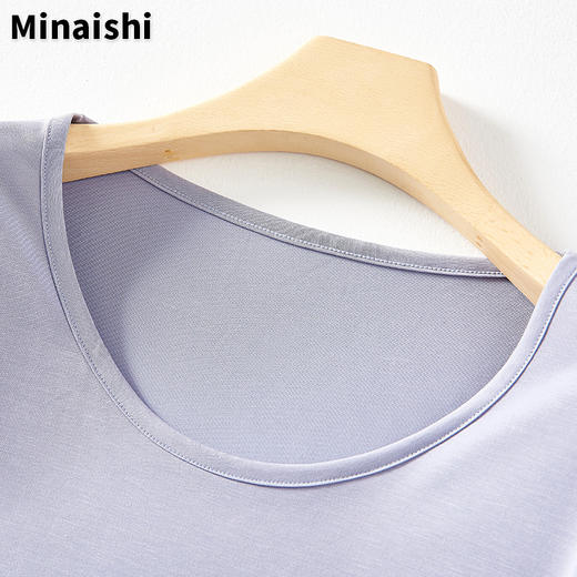 【米奈诗】2021夏季冰感铜氨丝懒人T恤5色可选 商品图3