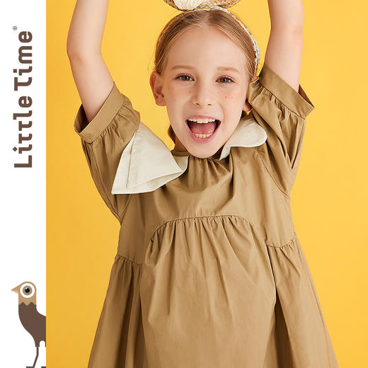 littletime女童连衣裙夏装新款法式薄款纯棉韩版中大儿童裙子 商品图2