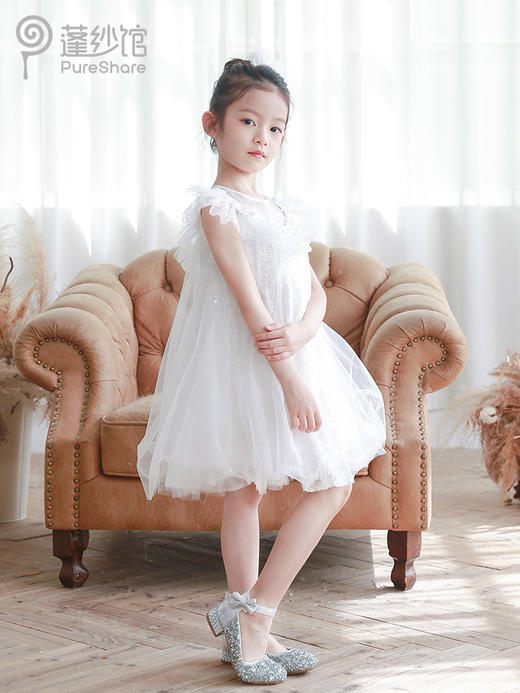 非质量问题不退换哦~pureshare 女童连衣裙公主裙夏新款蓬蓬纱裙洋气可爱生日礼服-紫霞仙子 商品图4
