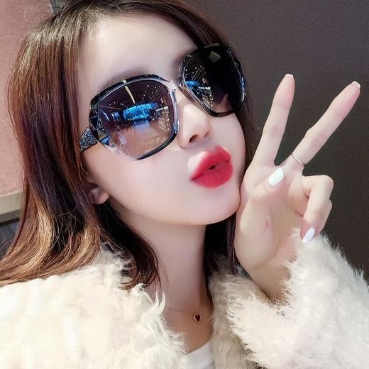 TZW-GM启鹰尔购新款偏光墨镜女大框圆脸长脸潮流网红 商品图1