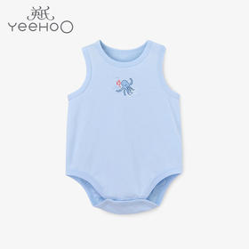 英氏男宝宝纯棉家居20夏季三角哈衣连体背心裆哈YZJMJ20007A01