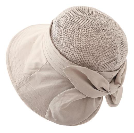 【服饰鞋包】*夏季沙滩拼接布蝴蝶结防晒渔夫帽透气遮阳 商品图0