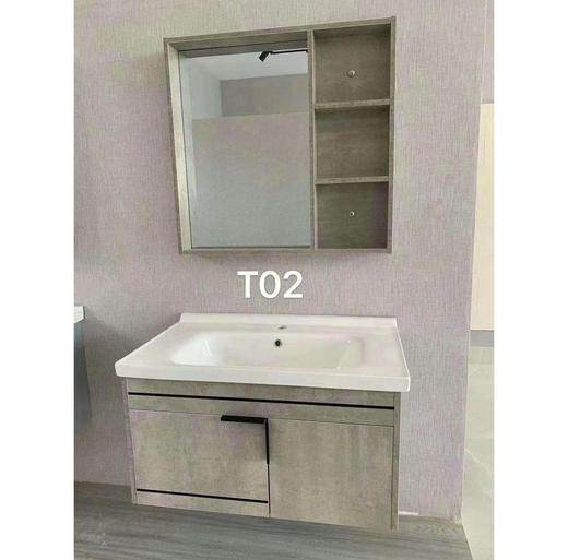 浴室柜 T02-80CM 实木 商品图0