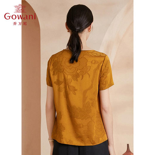 乔万尼夏新款真丝上衣桑蚕丝衬衣设计感EI2C735 商品图3