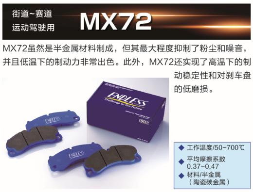 日本进口 Endless 刹车套件 刹车片 MX72 / MX72 PLUS / PC / CCRG / 纯赛皮CCxx 商品图1