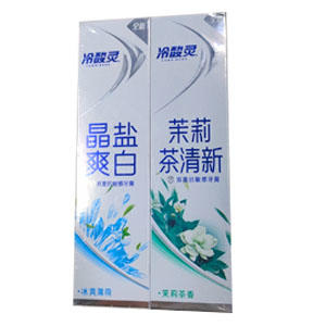 【9.9元/盒】冷酸灵冷酸灵精盐爽白+茉莉茶清新130g*2（1010319） 商品图0