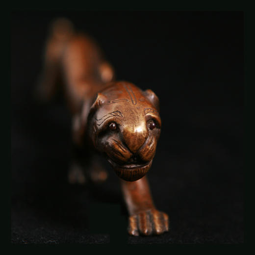 黄铜精制【走虎笔架】，文房美物，虎虎生威 商品图2