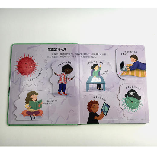你问我答科普翻翻书·怎么样 系列（第二辑）病毒是什么？ 商品图2