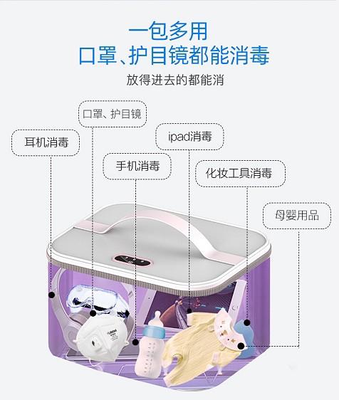 价值699 正P 工厂直销特价款！X米同款家用小型衣物紫外线消毒机杀菌袋盒 一包多用 贴身衣物/小件物品/宝宝用品 纯物理消毒 超强威力 让细菌瞬间熄灭 大肠杆菌/霉菌/淋球菌等 预售 商品图4
