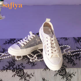 Safiya索菲娅丝绸之路刺绣板鞋2022款网纱透气休闲鞋SF23112107