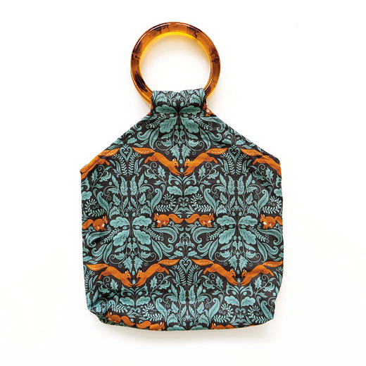 HUJI祤集Amber手提包插画复古动物印花 商品图1