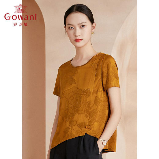 乔万尼夏新款真丝上衣桑蚕丝衬衣设计感EI2C735 商品图1