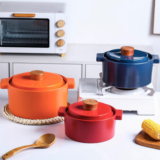 彩冠耐热陶瓷砂锅专用锅煲汤锅家用燃气小砂锅耐高温可明火沙锅 商品图0