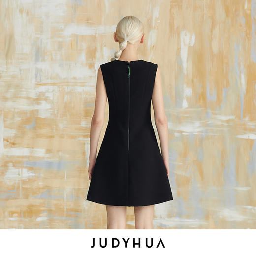 JUDYHUA  毛边分割设计小A裙 商品图2