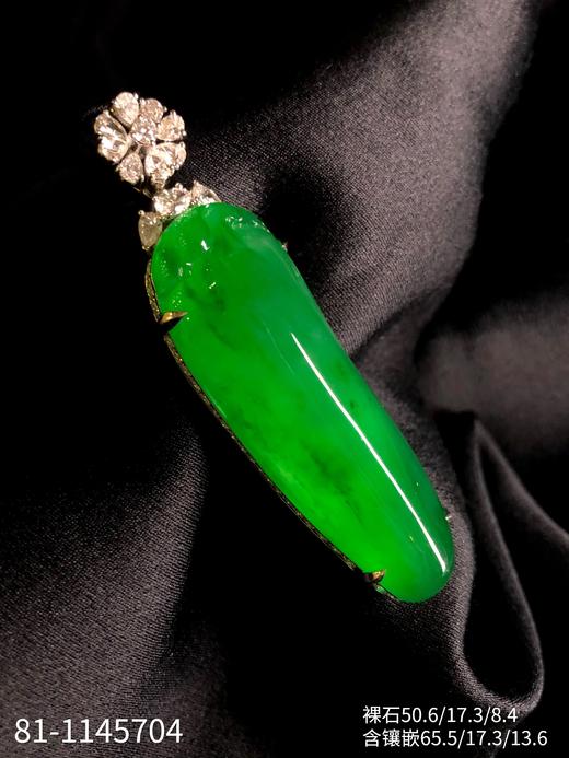 老坑艳绿福瓜吊坠，大胖瓜~种老色浓，起胶感，厚庄，瓜形好看，可收藏传承[愉快]【81-1145104】具体价格微信咨询 商品图1