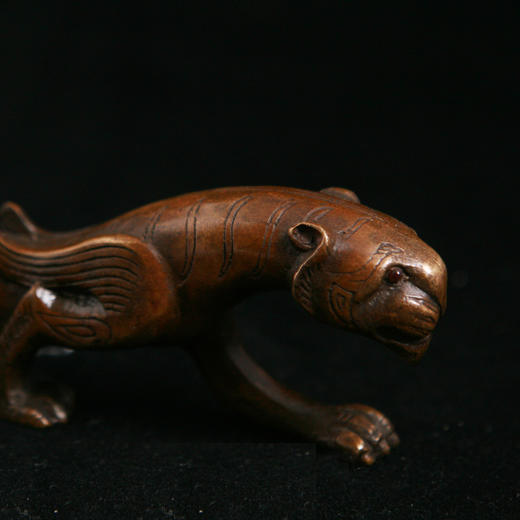 黄铜精制【走虎笔架】，文房美物，虎虎生威 商品图1