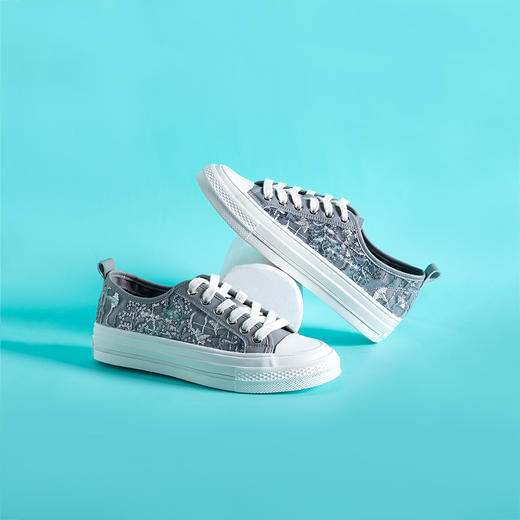 Safiya索菲娅丝绸之路刺绣板鞋2022款网纱透气休闲鞋SF23112107 商品图4