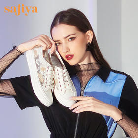 Safiya索菲娅丝绸之路刺绣板鞋2022款网纱透气休闲鞋SF23112107