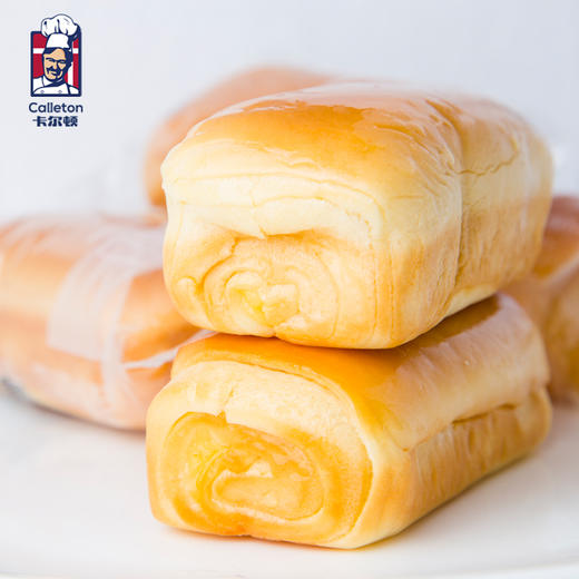 【卡尔顿】丹麦香颂手撕夹心面包办公室休闲零食早餐糕点礼盒整箱480g 卡仕达果酱 口感丝滑 短保更新鲜 商品图2