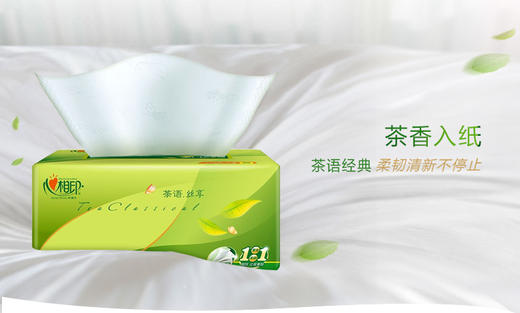 【心相印专区】茶语丝享系列110抽三层压花塑装纸面巾4提装（16包/提） 商品图0