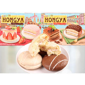 【9.9元/盒】啵啵派草莓味/巧克力味派6枚装168g 商品图0