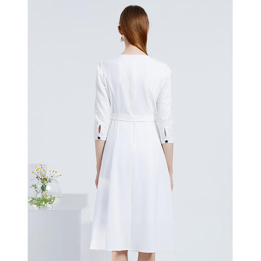 EITIE爱特爱新款束腰七分袖优雅显瘦连衣裙6307036 商品图3