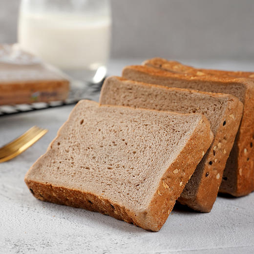 【卡尔顿】黑麦面包粗粮早餐代餐吐司食品整箱土司零食小吃500g箱 高饱腹感更抗饿 商品图3